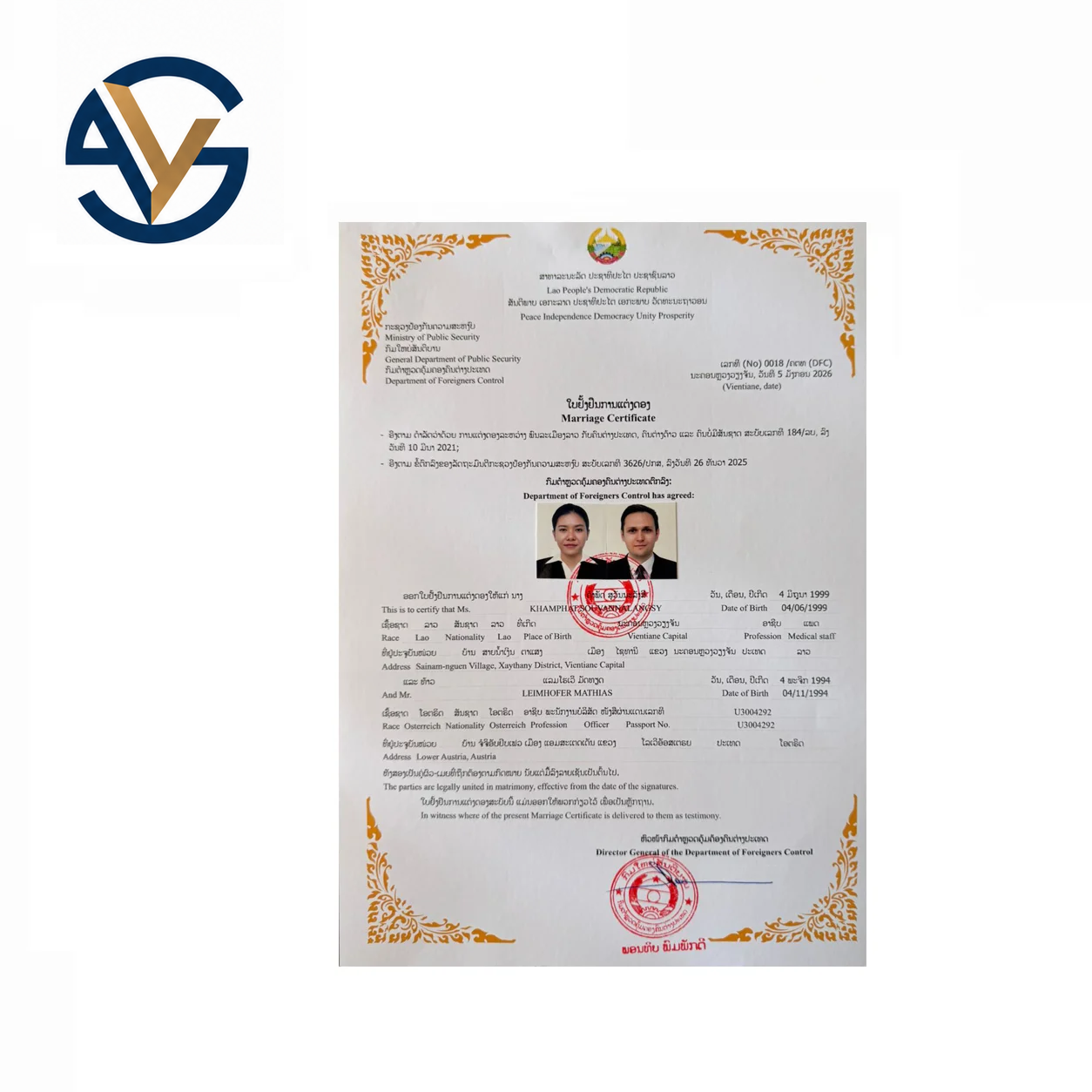 Marriage Registration Laos